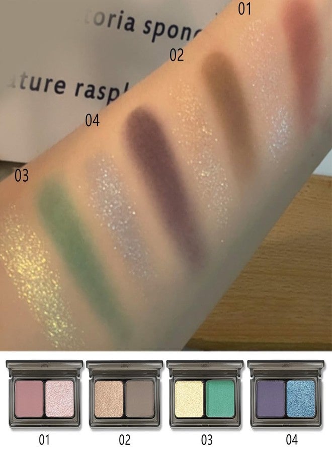 AMY'S DIARY 2 Color Shimmer Matte Eyeshadow Palette 4 pcs set – Shimmer matte Shades eye shadow for Eye Makeup, Long-Lasting & Highly Pigmented, Vegan & Cruelty-Free for woman (01+02+03+04) - Image 5